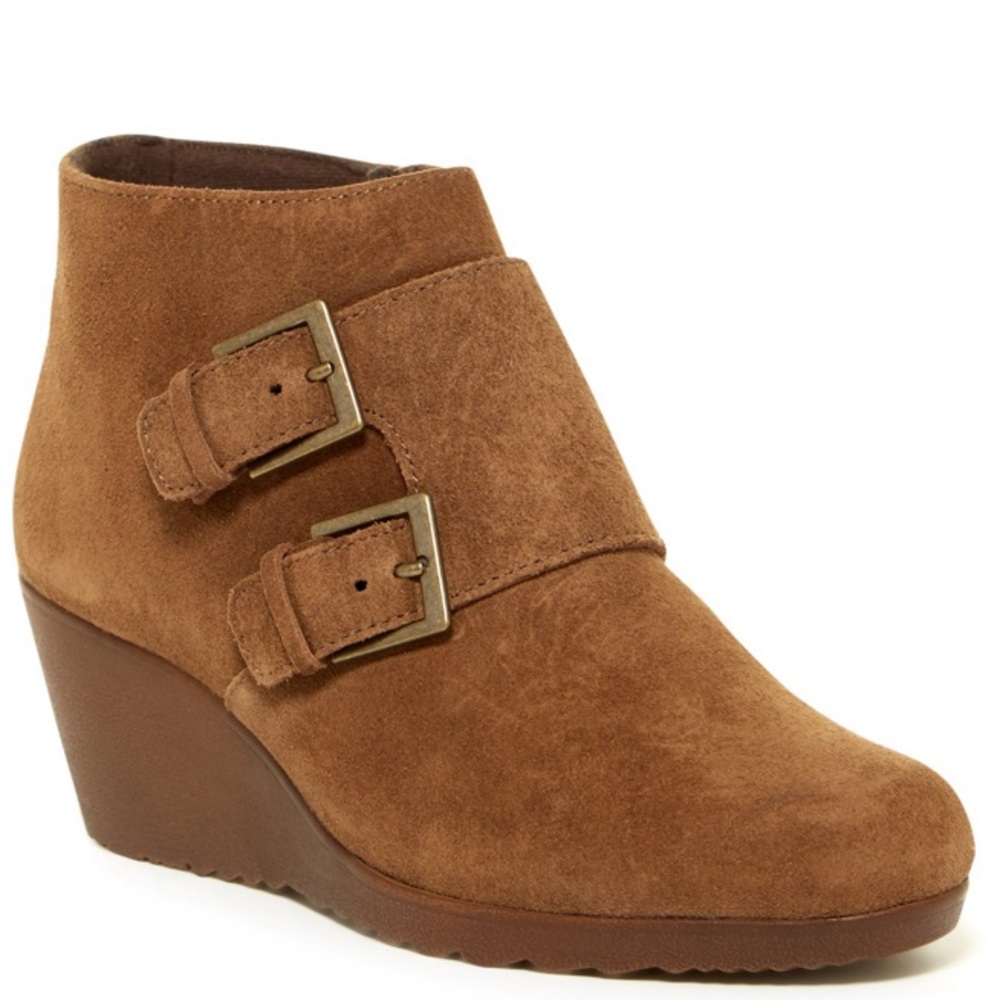 Munro Drew Monk Strap Bootie (Tan Suede)
